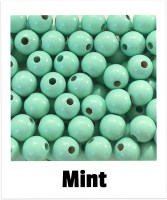 Holzperlen 14mm mint